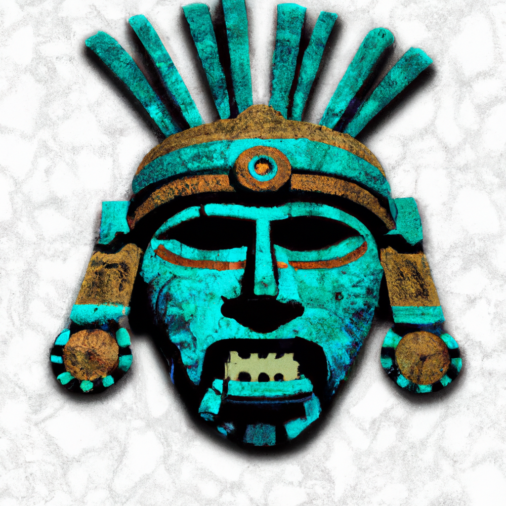 Aztec Turquoise Mosaic Mask - Aztec Zone