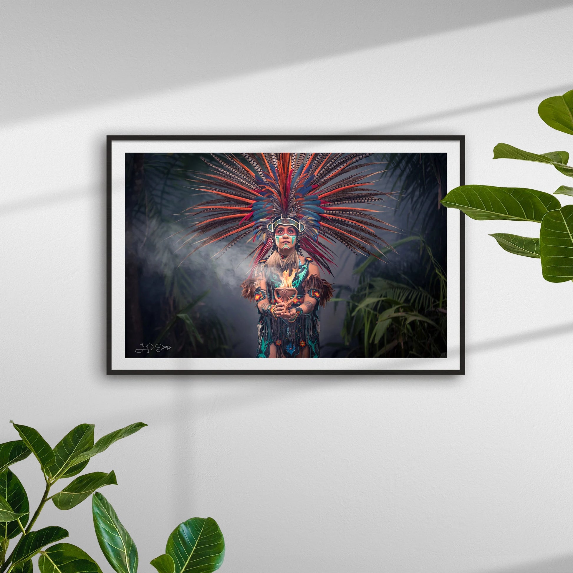 Aztec Jungle Goddess: Enchanting Mexico Wall Art for a Distinctive Aztec Decor Accent