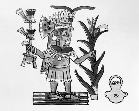 Aztec Deity Drawing Poater