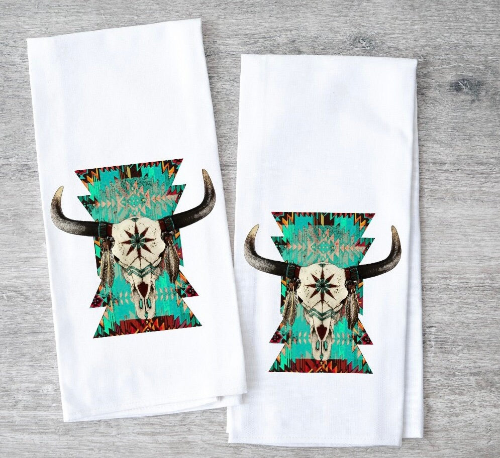 Aztec-Inspired Kitchen Towel for a Chic and Colorful Kitchen
