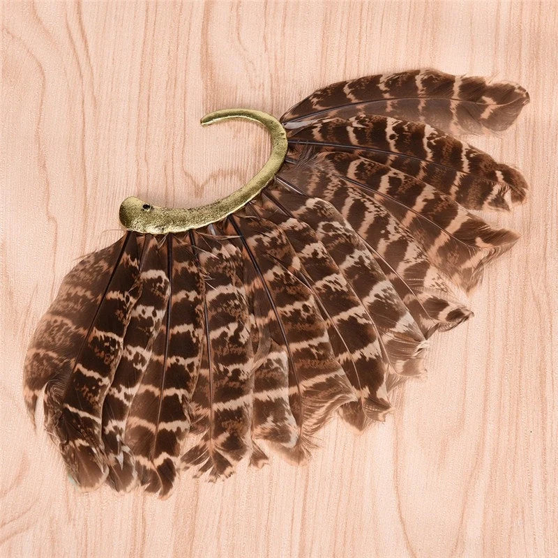 A Rare Brawen Ear Cuff Aztec Feather 