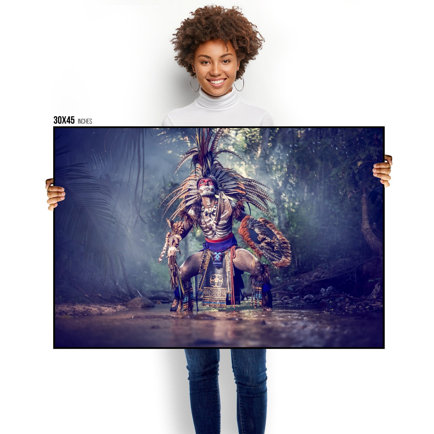 Aztec Warrior: Mexico's Captivating Fine Art Photography for Authentic Wall Decor