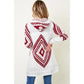 Soft Knit Aztec Tribal Cardigan with Hood: Perfect for a Cozy and Chic Look