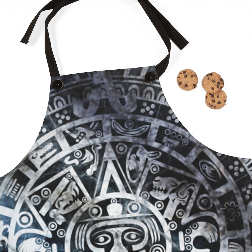  Aztec Calendar Kitchen Apron | Unisex Cooking Apron