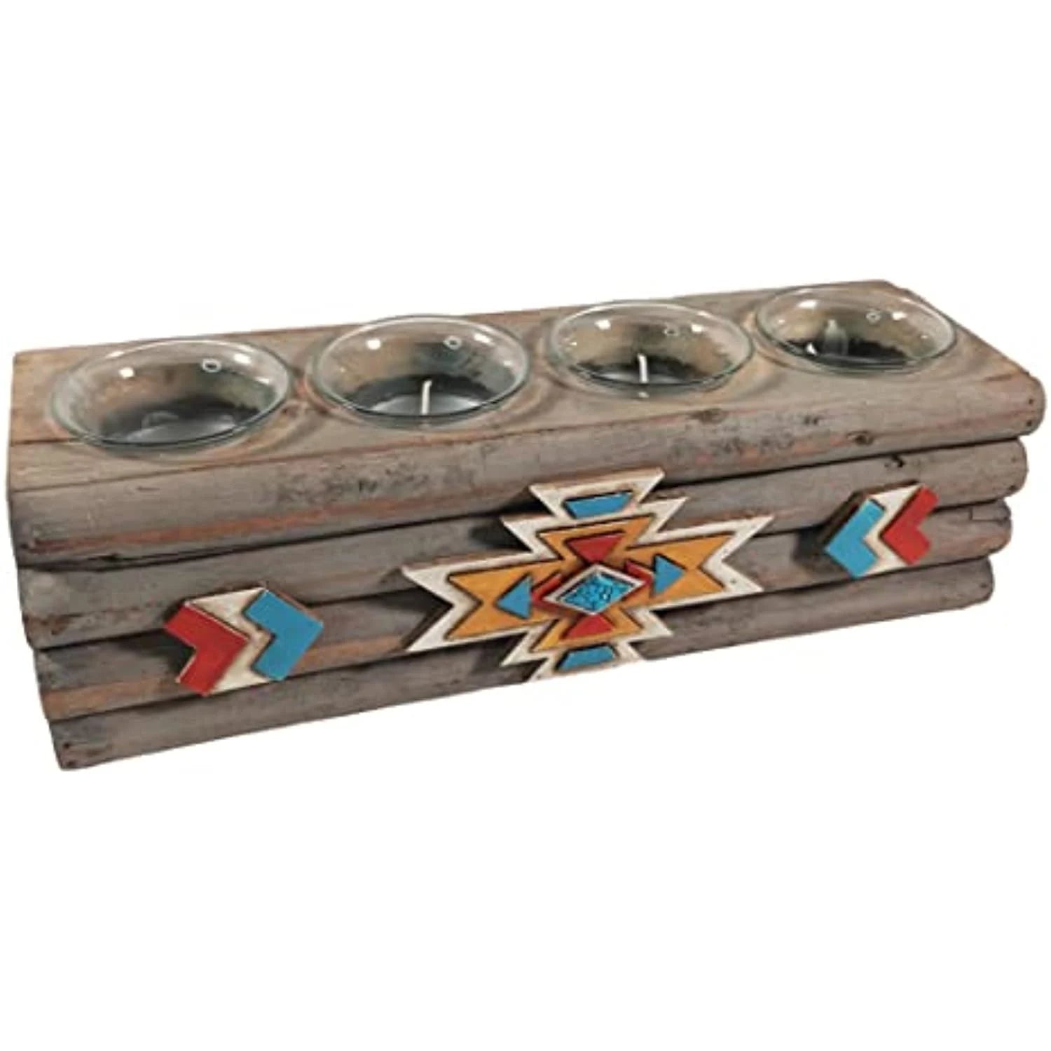 Urbalabs Rustic Aztec Candle Holder