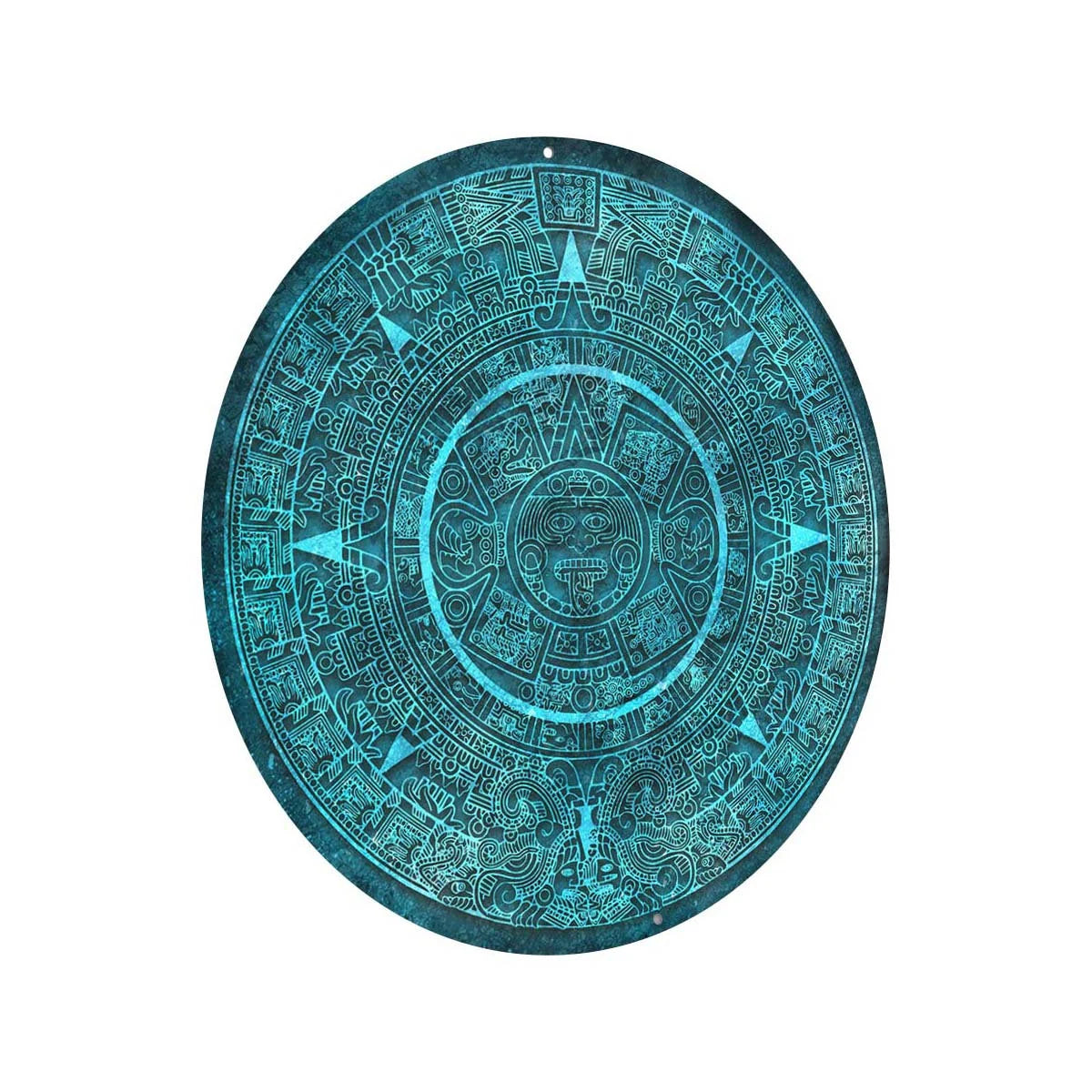 Aztec Mayan Calendar 14" round Metal Sign MEM3507