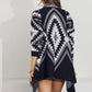 Geometric Aztec Print Knit Cardigan for Women