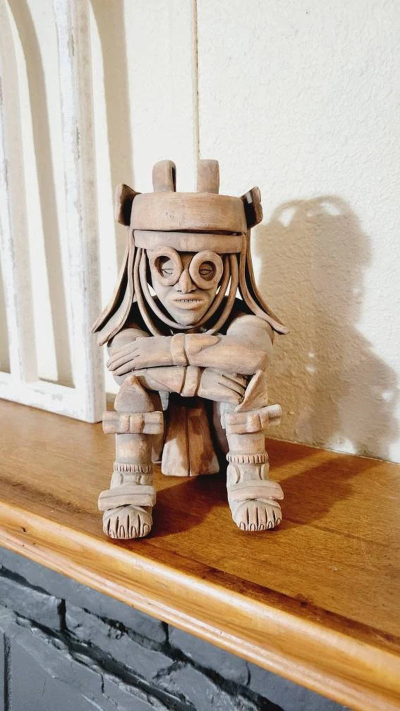 Replica of Tlaloc Sculpture for Aztec Home Decor