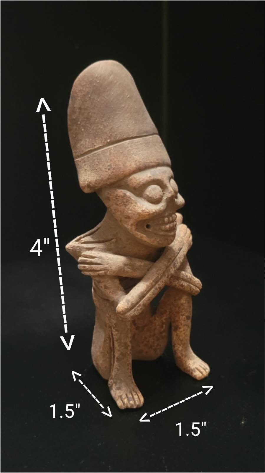 Mictlantecuhtli Hand Made Aztec statue 
