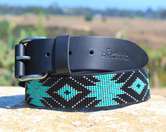 Full Grain Aztec designed Leather Belt