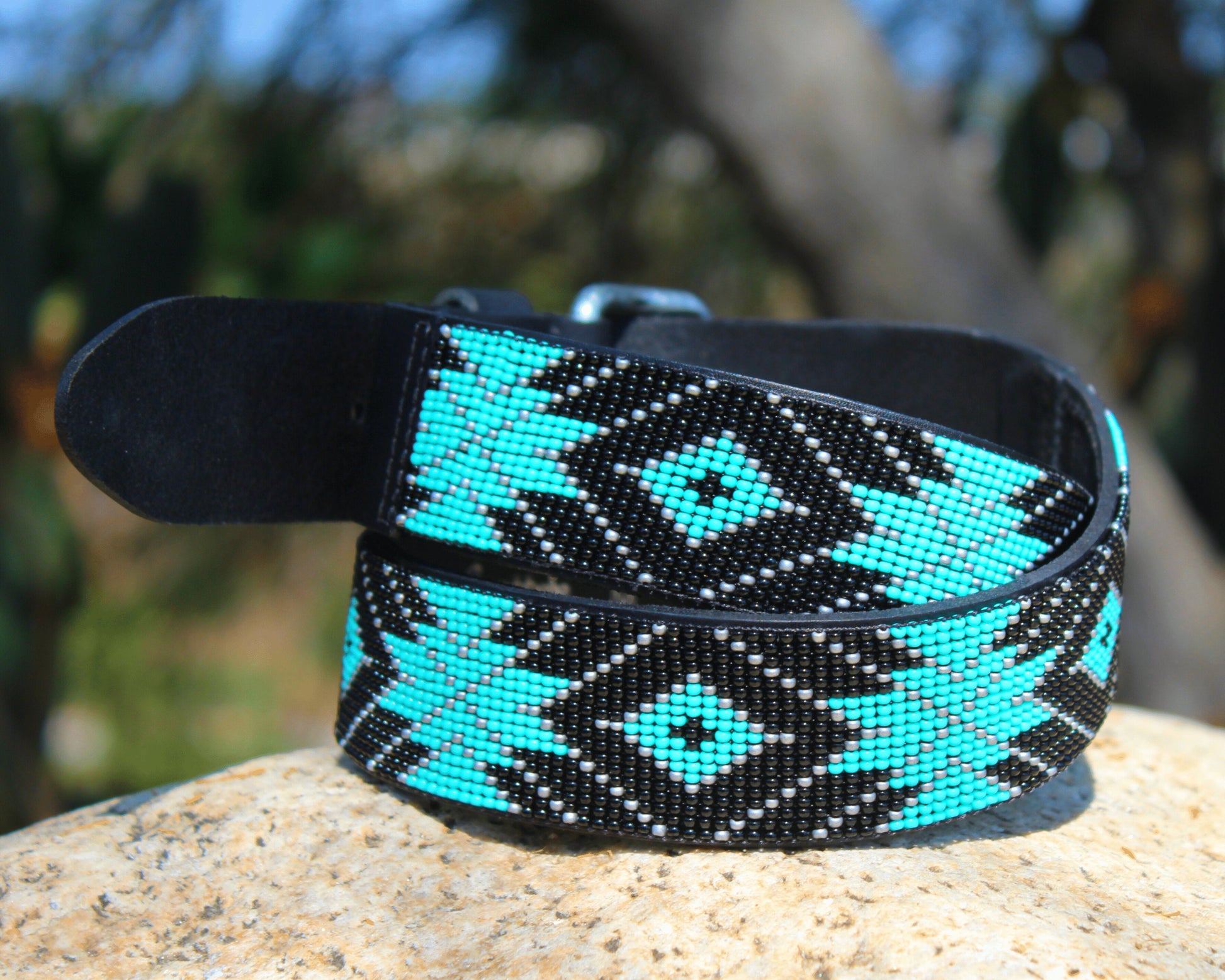 Full Grain Aztec designed Leather Belt