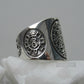 Silver Aztec Calendar Ring