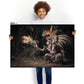 Aztec Warrior with Jaguar  FineWll  Art Photography Print