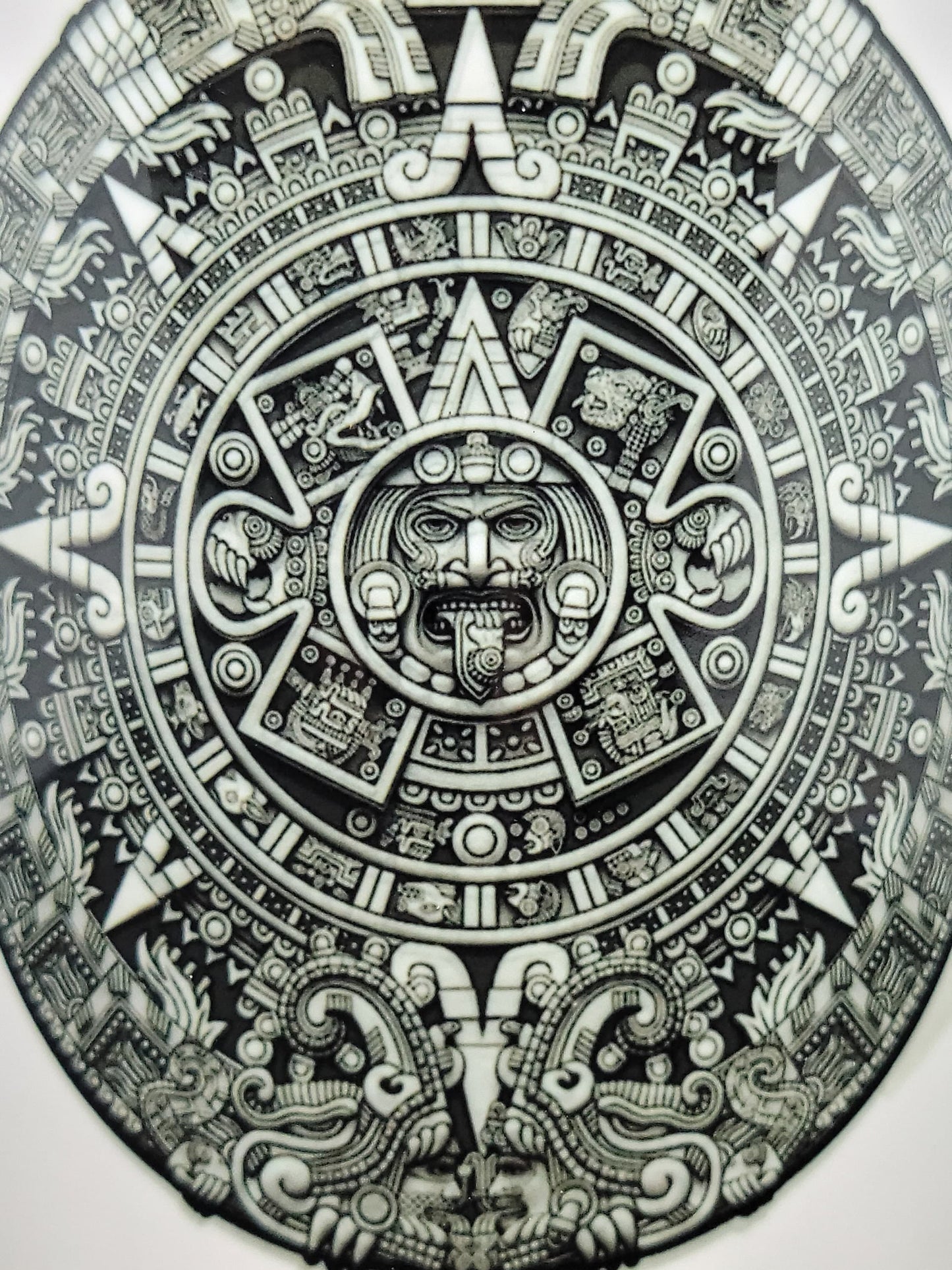 Aztec Calendar Mug: Ceramic Coffee Mug with Pyramid Graphic