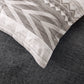 Geo Aztec Duvet Cover - Cotton Bedding Set Bohemian Geometric Print Taupe