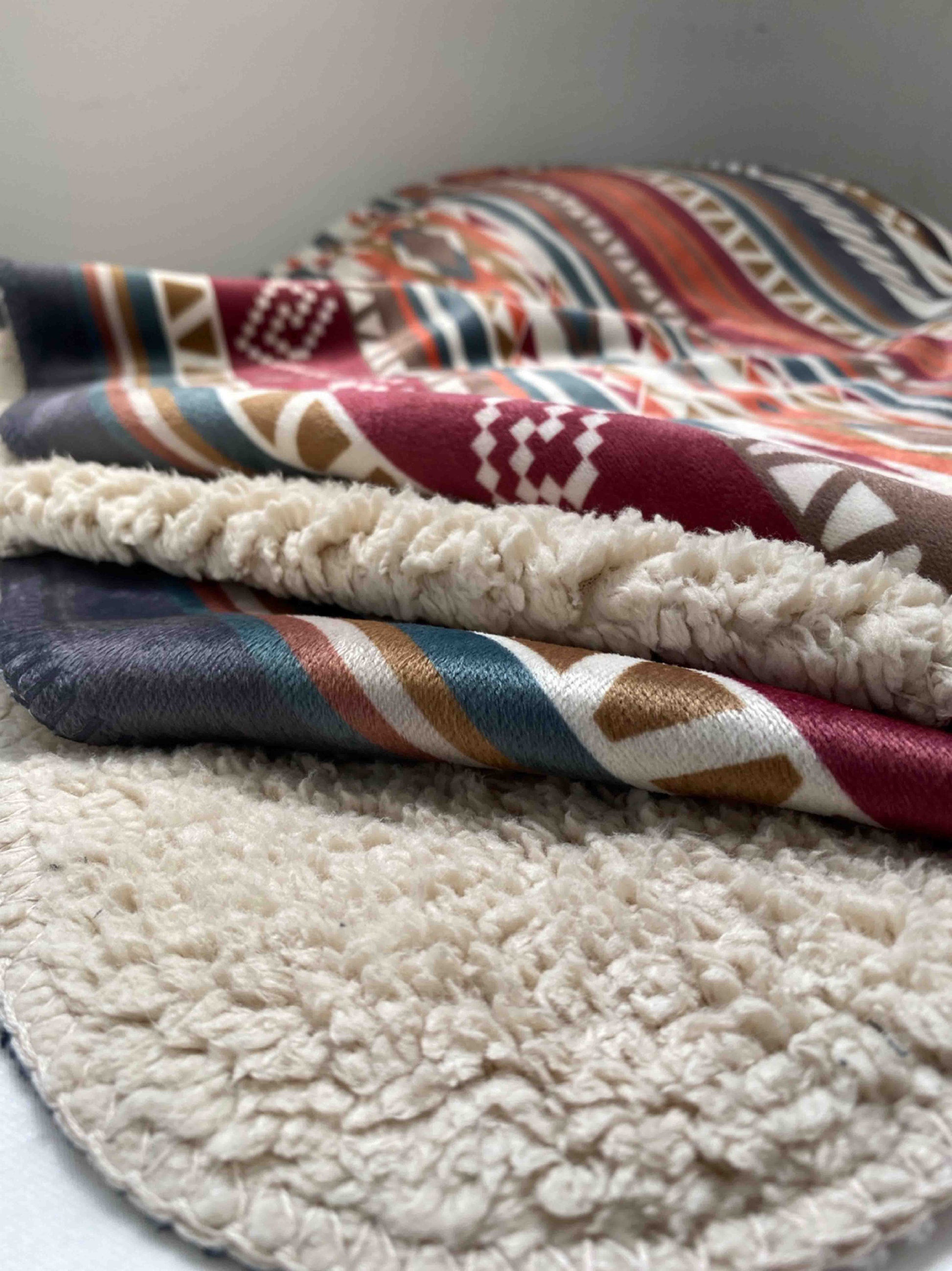 Aztec Sherpa Fleece Blanket