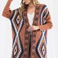 Aztec Pattern Knit Women Cardigan Jacket