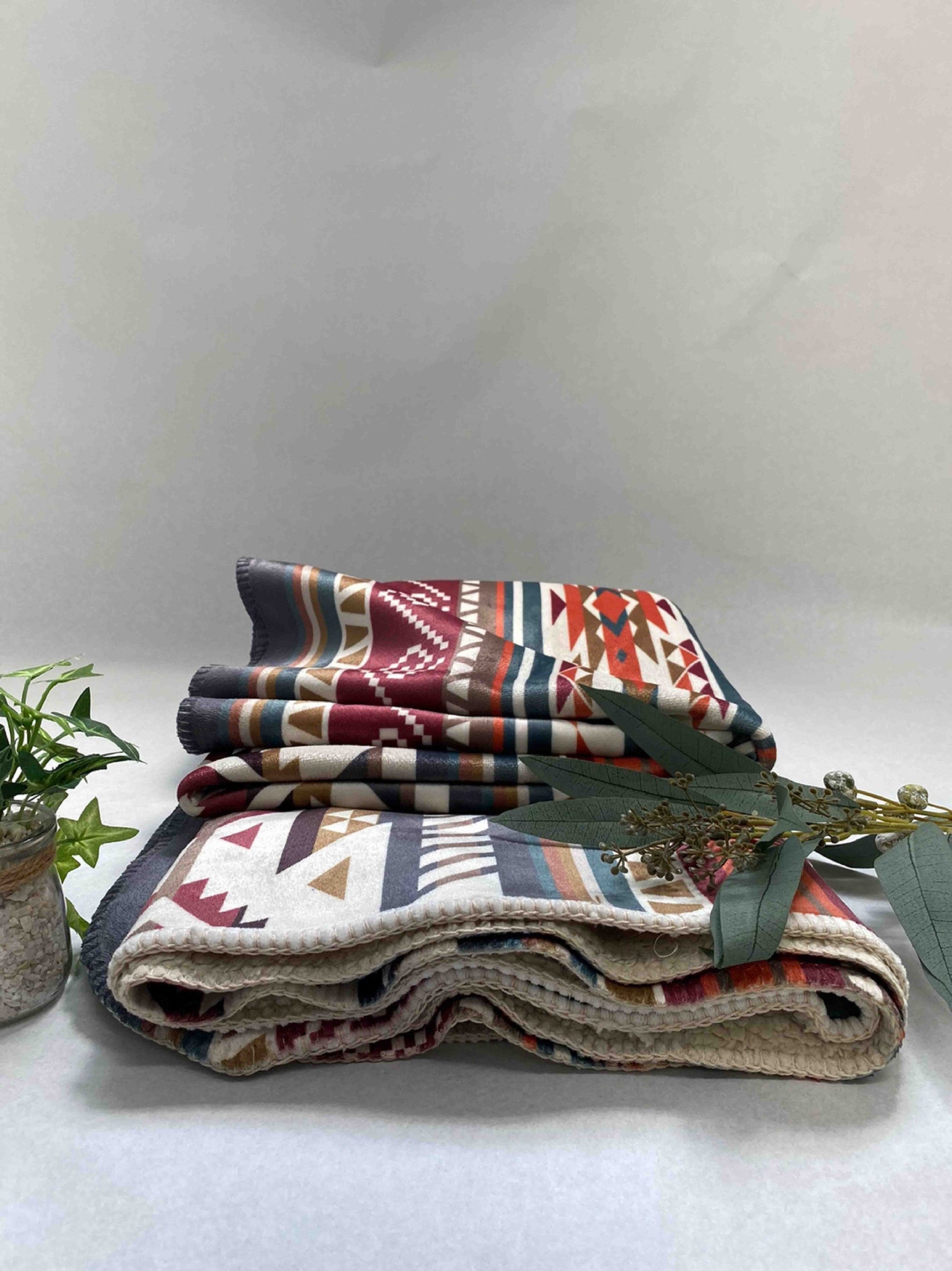 Aztec Sherpa Fleece Blanket