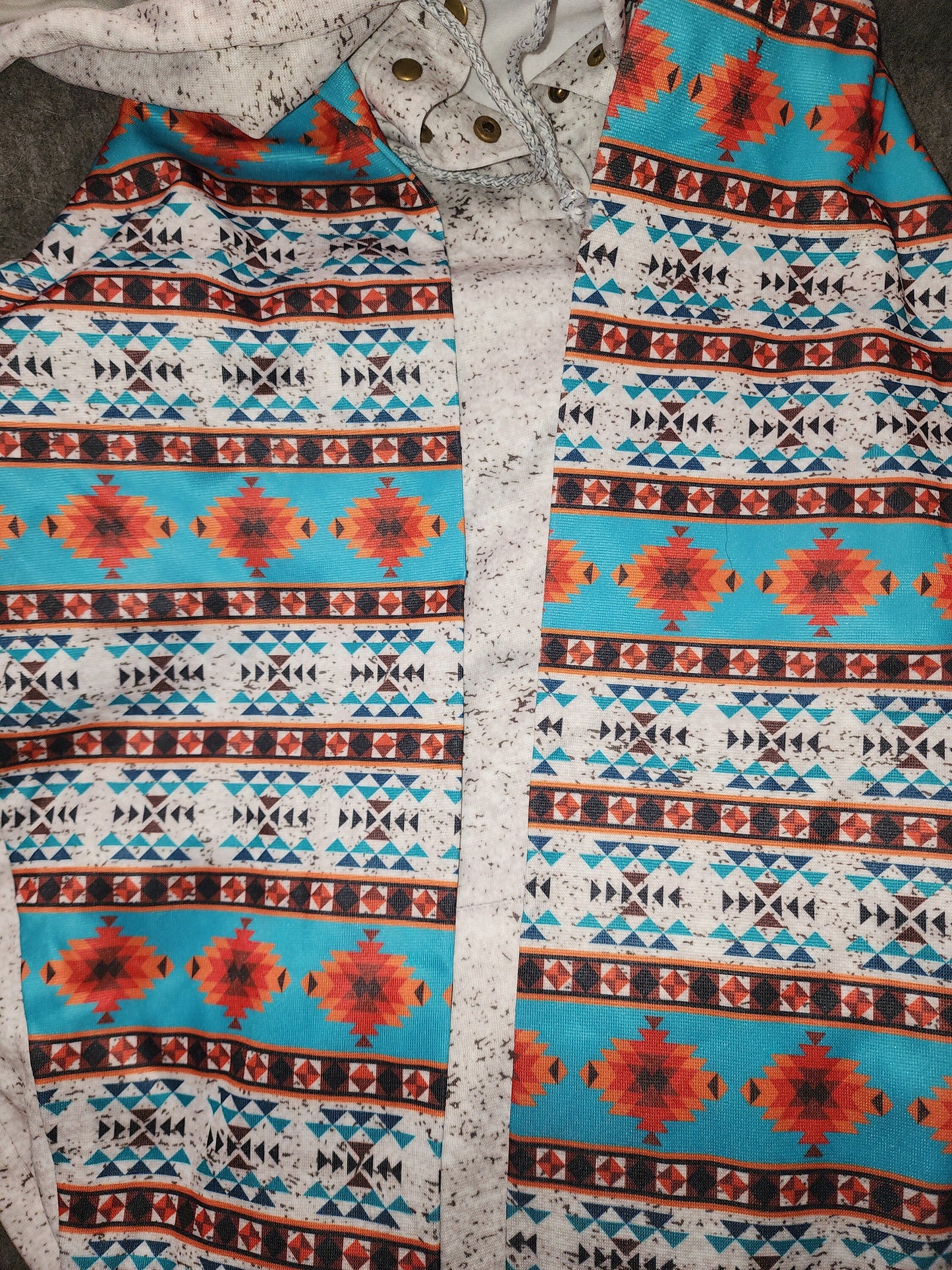 Aztec Printed Sleeve Hoodie